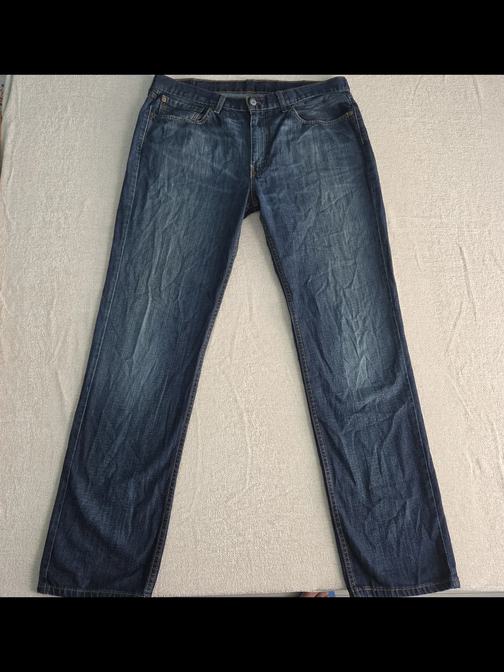 Levi's 514 Straight Fit Jeans Men's 36x34 Dark Wash WaterLess Stretch Denim Blue
